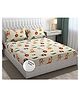 Filymore Kids Elastic fitted Animal Theam Double bedsheet with two pillow cover made with pure microfiber (colour-Offwhite)