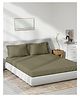 Trance Home Linen 300TC Bamboo Flat Single Size Bedsheet with 1 Pillow Cover - Mocha