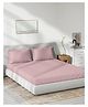 Trance Home Linen300TC Bamboo Fitted Single Size Bedsheet with 1 Pillow Cover - Cameo Rose