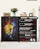 Urban Choice 10-Sheleves Durable Metal Frame Modular Shoe Rack with 100 GSM Fabric in Grey Unique Joker Print