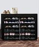 Urban Choice 12-Shelves Modular Metal Shoe Rack With Black Cover - Perfect for Entryway & Closet Storage