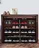Urban Choice 12-Shelves Modular Metal Shoe Rack With Brown Cover - Perfect for Entryway & Closet Storage