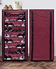Urban Choice 9-Shelves Modular Metal Shoe Rack With Maroon Cover - Perfect for Entryway & Closet Storage