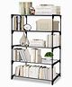 Urban Choice 5-Tier Open Metal Frame Shoe Rack - Black