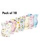 Domenico Disposable Baby Bibs, Soft Travel Bibs, Absorbent & Waterproof, Multicolour pack Of 10
