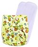 DOMENICO Washable Baby Diaper Premium Cloth Diaper Reusable, Adjustable Size, Waterproof, Pocket Cloth Diaper Nappie (1 Diaper and 2 Insert Pad)
