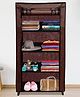 Urban Choice 4-Shelves Durable Metal Frame Modular Shoe Rack with 10-Inch Gapping in each Shelf  & 100 GSM Fabric in Brown