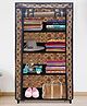 Urban Choice 4-Shelves Durable Metal Frame Modular Shoe Rack with 10-Inch Gapping in each Shelf  & 100 GSM Fabric in Multicolor
