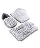 ZOE Bedding Set Sleeping Bag & Mosquito Net Gadda Combo Set of 3| 100% Cotton Fabric| New Born Gifting| Pillow & Bolsters| Travel Friendly| Breathable Baby Safe Fabric Star Print - Grey