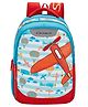 Genius Safari Takeoff 27 Litres Kids Backpack with Aeroplane Print Light Blue & Red (Age - 6 to 9) Years - Height 17 Inches