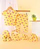 Babyhug 100% Cotton Baby Gift Set With Bow Print Pack of 7 - Yellow & Pink