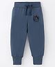 Mark & Mia Full Length Fleece Lounge Pant with Embroidery - Navy Blue