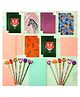 Birthday Popper Animal-Themed Kids Notebooks & Boom Pencils Combo as Birthday Return Gifts  Set of 12 | A5 Size, Ruled 64 Pages  Fun Classroom Rewards, Journals for Students