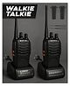 Fiddlerz Walkie Talkie Toy with Rechargeable Battery 2 Way Portable Lightweight Walkie Talkie Radio Fun and Playtime Adventure- Set of 2 (Black)