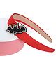 Twisty Locks Beads Embellished Bat Designed Hair Band - Red
