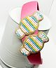 Twisty Locks Beads Embellished Candy Designed Hair Band - Pink