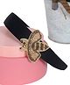 Twisty Locks Beads Embellished Bee Designed Hair Band - Black