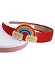 Twisty Locks Beads Embellished Rainbow Applique Detailed Hair Band - Red