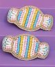 Twisty Locks Candies Applique Detailed Stones & Sequins Embellished Hair Alligator Clips - Multi Colour