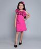 PinkChick Cotton Sleeveless Ruffles Detailed Dress With Hair Clip - Pink