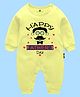 The Peppy Tend 100% Cotton Fathers Day Theme Full Sleeves Happy Fathers Day Text Printed Romper - Yellow