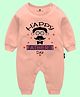 The Peppy Tend 100% Cotton Fathers Day Theme Full Sleeves Happy Fathers Day Text Printed Romper - Peach