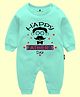 The Peppy Tend 100% Cotton Fathers Day Theme Full Sleeves Happy Fathers Day Text Printed Romper - Sea Green