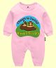 The Peppy Tend 100% Cotton Fathers Day Theme Full Sleeves Cheers To Daddy Text Printed Romper - Pink