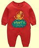 The Peppy Tend 100% Cotton Fathers Day Theme Full Sleeves Daddys Mine Text Printed Romper - Red