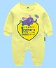 The Peppy Tend 100% Cotton Fathers Day Theme Full Sleeves Happy 1st Fathers Day Text Printed Romper - Yellow