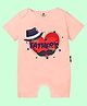 The Peppy Tend 100% Cotton Fathers Day Theme Half Sleeves Happy Fathers Day Text Printed Romper - Peach
