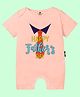 The Peppy Tend 100% Cotton Fathers Day Theme Half Sleeves Happy Fathers Day Text Printed Romper - Peach