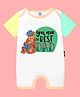 The Peppy Tend 100% Cotton Fathers Day Theme Full Sleeves You Are The Best Dad Text Printed Romper - Multi Colour