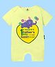 The Peppy Tend 100% Cotton Fathers Day Theme Half Sleeves Happy 1st Fathers Day To The Best Daddy Ever Text Printed Romper - Yellow