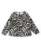 JusCubs Corduroy Full Sleeves Abstract Printed Top - Black