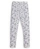 JusCubs Cotton Lycra Floral Printed Leggings - White
