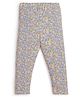 JusCubs Cotton Lycra Floral Printed Leggings - Blue