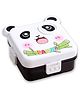 Little Surprise Box Panda Print Double decker Lunch Box for Kids - Black
