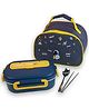 Little Surprise Box Lunch Time Print Stainless Steel Kids 2 Pcs Lunch Box with Lunch Bag - Navy