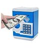 Magicwand Money Safe Kids Piggy Savings Bank with Electronic Lock Pack of 1 Blue  White