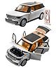 Magicwand 1:24 Scale Die-Cast Rrange Rovver 2024 Metal Car White Large with 6 Openable Doors,Pull Back Action,Lights,Music Pack of 1