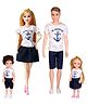 Magicwand Pretend Play Plastic Fashion Doll Family with Handbag,Shoes,Goggles,Shoes and Hat Pack of 1 Family Multi-Colored Random Design