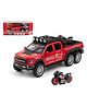 Magicwand Kid 1:28 Scale Die-Cast Metal Raptor With Bike Car Colors As Per Stock With Openable Doors,Pull Back Action,Glowing Lights & Sound Pack Of 1