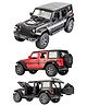 Magicwand 1:24 Scale Large Rubiicon Jeeep Die-Cast Metal Car with 6 Openable Doors,Pull Back Action, Working Headlights & Tail Lights Colors as Per Stock Pack of 1