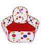Magicwand Large Size Polyster Multi-Colored Polka Dot Basket-Ball Pool for Kids Made in India Multi-Colored Without Balls