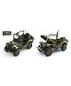 Magicwand 1:32 Scale Die-Cast Metal 1942 Willys Jeeep with Openable Bonnet,Music,Lights & Pull Back Action Pack of 1 Multi-Colored