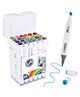 Magicwand 24 Colors Dual Tip Art Markers Pen For Manga And Impressions For Art Lovers With Plastic Box Pack Of 24, Multicolor