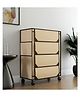 Fabura 4 Layers Shoe Rack With Wheels In Beige Color