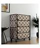 Fabura 4 Layers Shoe Rack With Wheels In Floral Print Color