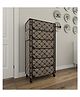 Fabura 6 Layers Shoe Rack With Wheels In Floral Print Color